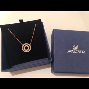 Swarovski double ring necklace